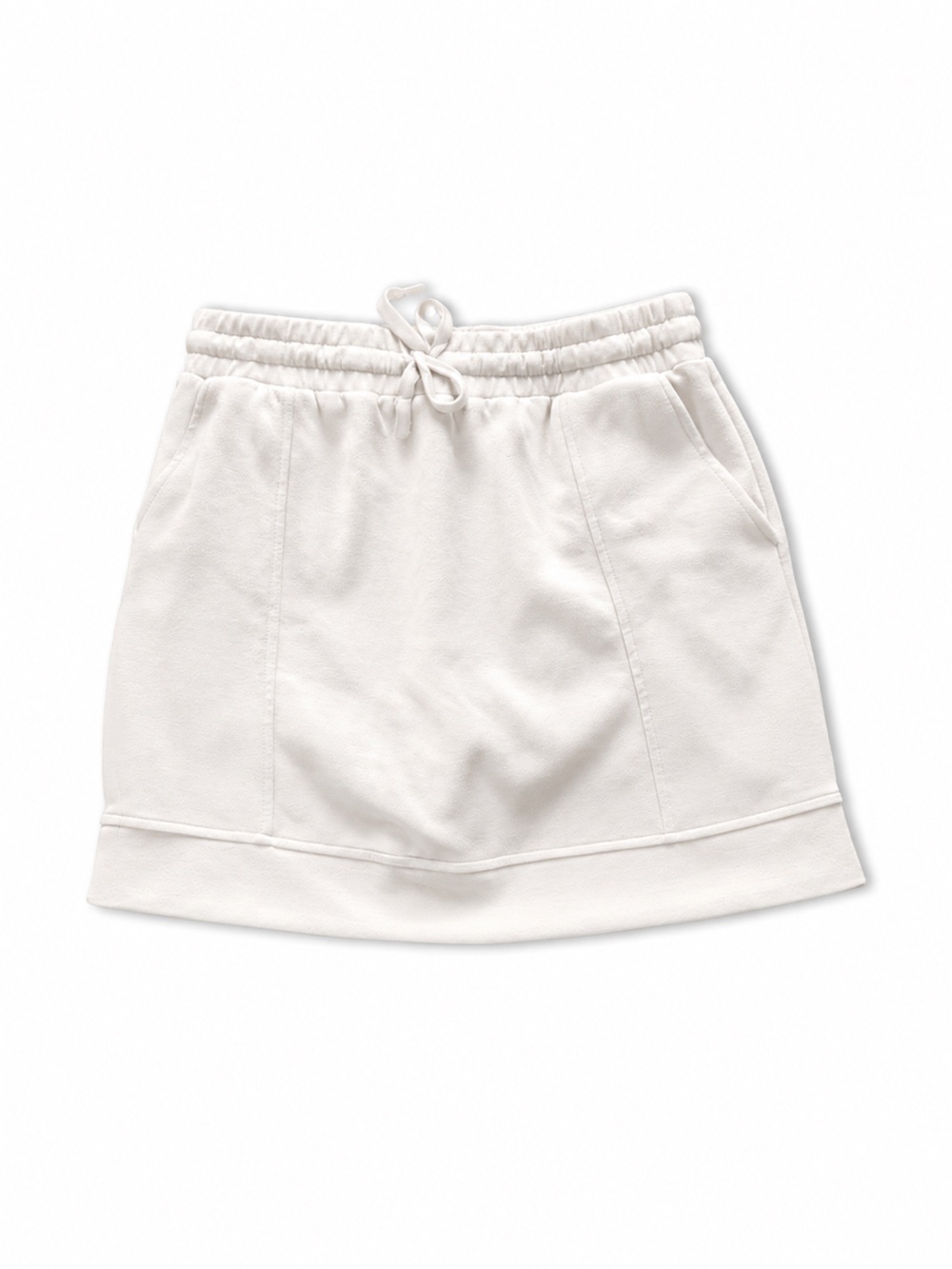 crown & ivy White Elastic Drawstring Skort